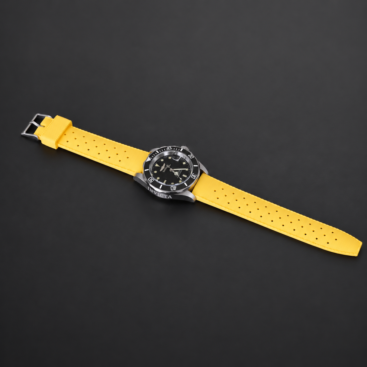 Yellow Tropical Rubber Watch Strap