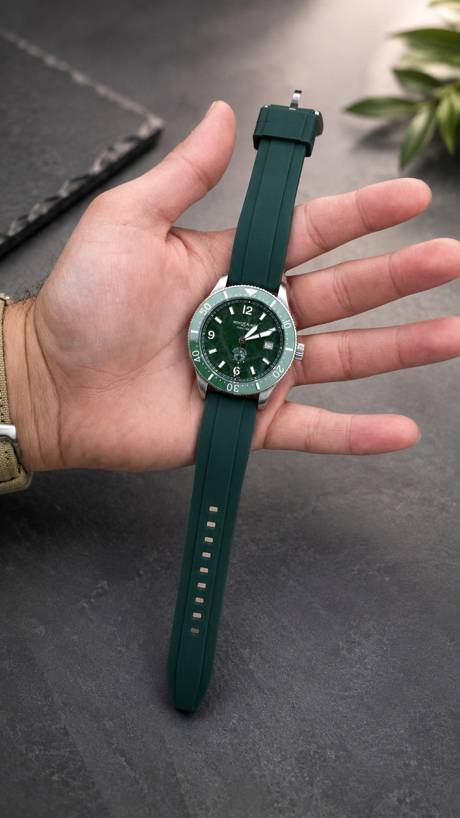 Moss Green Silicone Watch Strap