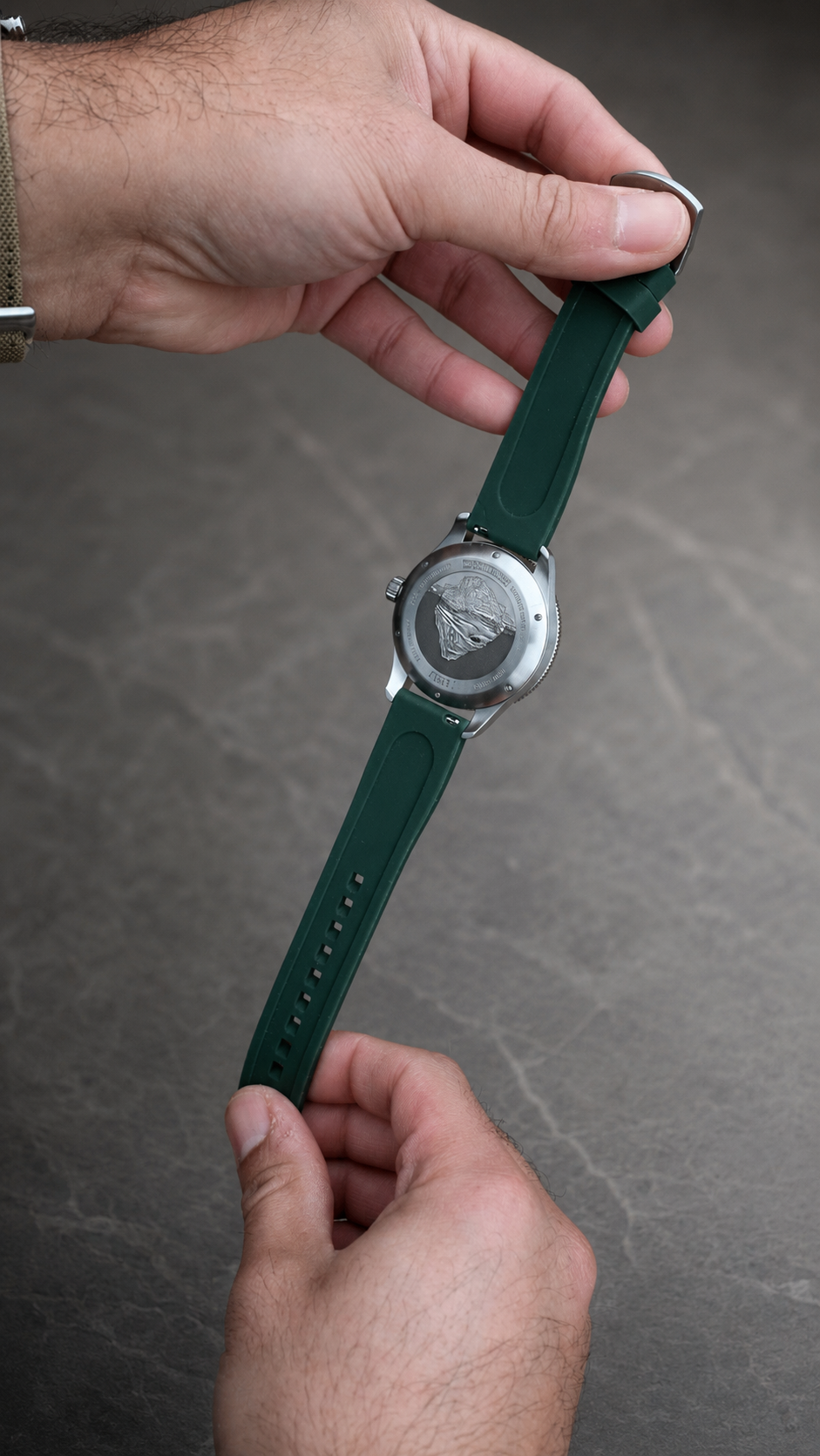 Moss Green Silicone Watch Strap
