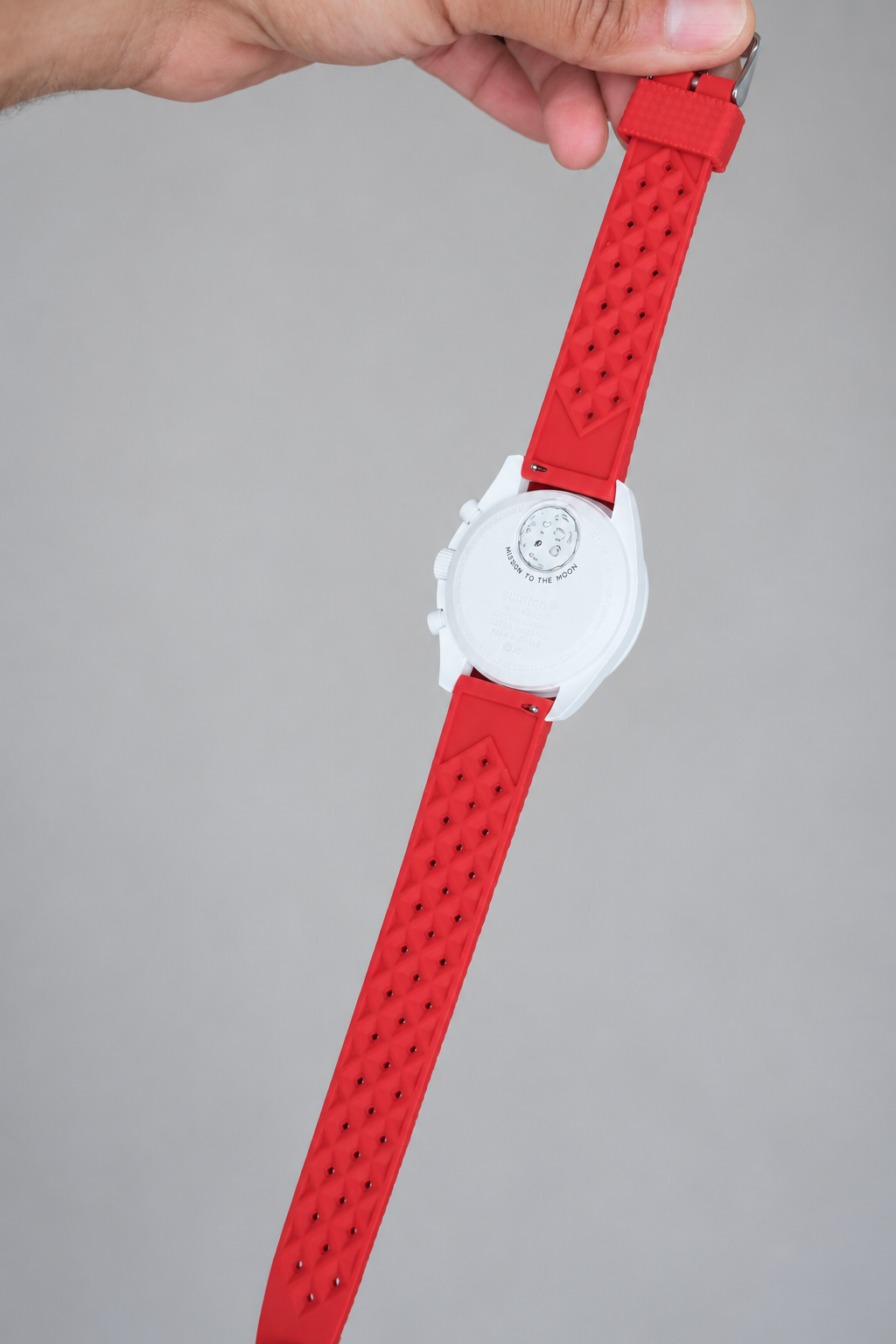 Red Tropical Rubber Watch Strap