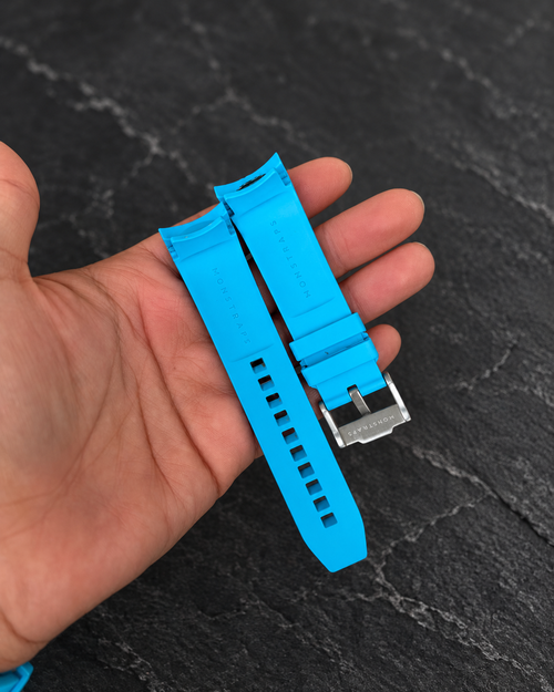 Blue 22mm FKM Fitted Strap For Seiko SKX Pre-Owned
